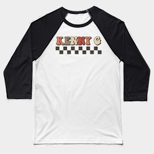 Kenny G Checkered Retro Groovy Style Baseball T-Shirt